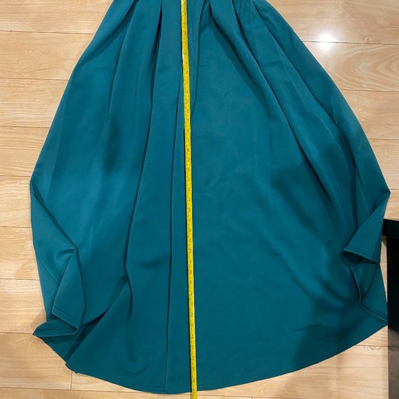 ASOS high low midi dress in emerald green - Picture 8 of 9